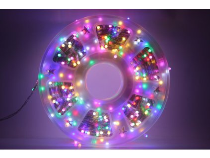Vnitřní vánoční řetěz, různobarevná, 260 LED, 48m