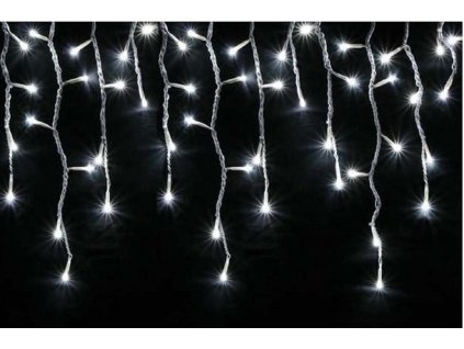 Vnitřní LED vánoční závěs - studená bílá, 5m, 210 LED,  se záblesky, propojovatelný
