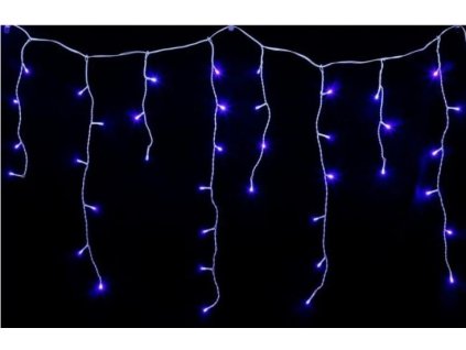 Vnitřní LED vánoční závěs - modrá, 5m, 210 LED, stále svítící, se záblesky, propojovatelný