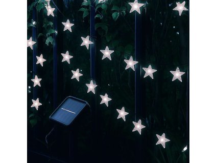 Solární vánoční řetěz se sněhovými vločkami