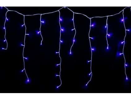 Venkovní LED vánoční závěs - modrá, 10m, 500 LED, 8 programů