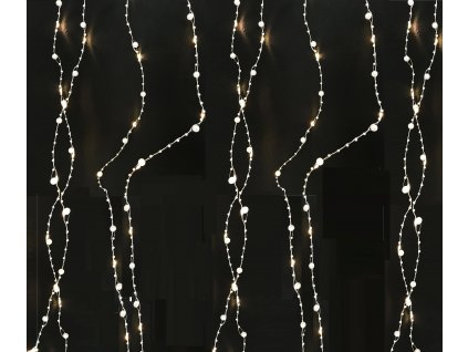 Vánoční LED závěs s 160 perličkami, 3m, různé varianty na výběr