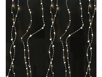 Vánoční LED závěs s perličkami
