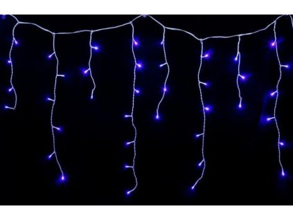 Vnitřní LED vánoční závěs - modrá, stále svítící, 2,5m, 105 LED (Délka osvětelné části+přívodního kabelu a počet LED 2,5m+1,5m, 105 LED)