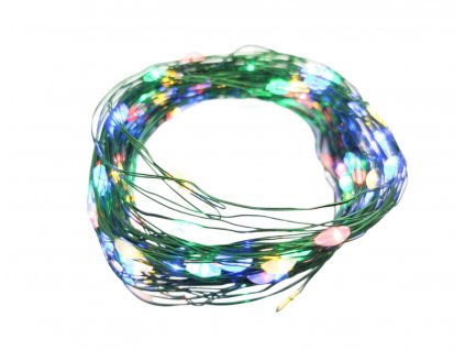 Vánoční mikro řetěz, různobarevná, 10m, 100 LED
