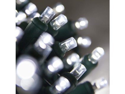 Venkovní LED vánoční řetěz - studená bílá, 10m, 210 LED