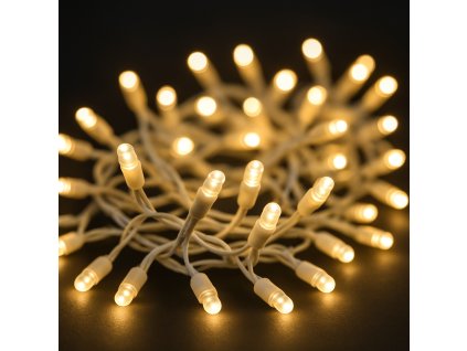 Vnitřní LED vánoční řetěz - teplá bílá, 10m, 100 LED