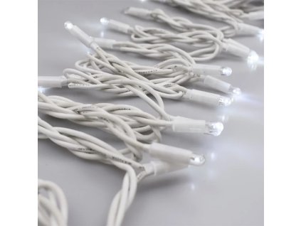 nitřní LED vánoční řetěz - studená bílá, 10m, 100 LED