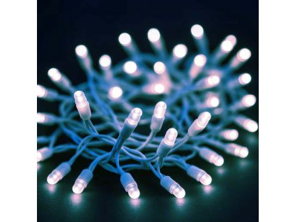 nitřní LED vánoční řetěz - studená bílá, 10m, 100 LED