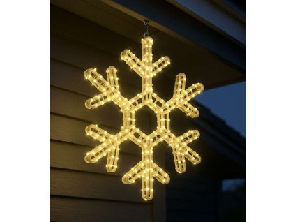 LED vánoční sněhová vločka, Ø45 cm, teplá bílá