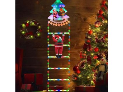 Santa Claus LED žebřík 1,5 m