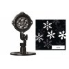 Venkovní dekorativní projektor - rotující motiv, 4 velké sněhové vločky