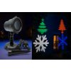 Venkovní dekorativní projektor – rotující motivy sněhových vloček a vánočních stromečků