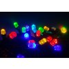 Venkovní LED vánoční řetěz se šestihrannými LED diodami, různobarevná, 10m, 100 LED