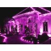 Venkovní LED vánoční řetěz - fialová, 14m, 140 LED