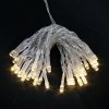 Vnitřní vánoční LED řetěz, teplá bílá, 2m, 20 LED, bílý kabel, na baterie