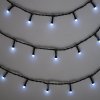 Vnitřní LED vánoční řetěz s 7mm kulatými diodami, studená bílá, 10 m, 100 LED