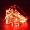 Vánoční mikro řetěz na baterie, červená, 10m, 100 LED
