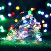 Vánoční mikro řetěz na baterie, barevná, 10m