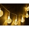 Vánoční LED světelný řetěz s kuličkami s bublinkami, teplá bílá, 2m, na baterie