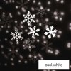 LED dekorativní projektor – vločky, venkovní i vnitřní, studená bílá