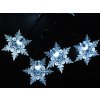 Solární vánoční řetěz s velkými sněhovými vločkami, teplá bílá, 5m, 30 LED