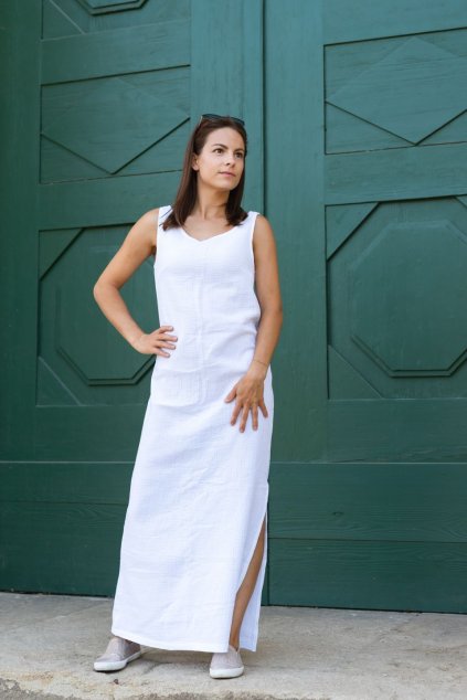 MUŠELÍNOVÉ ŠATY DLOUHÉ 1