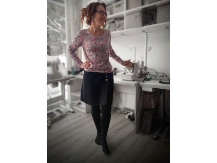 Triko růžová zahrada