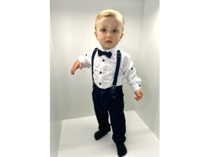 ELEGANT set košile a kalhoty TMAVĚ MODRÁ