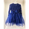 Šaty s krajkou a tylovou sukní MODRÁ