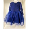 Šaty s krajkou a tylovou sukní MODRÁ