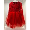 Šaty s krajkou a tylovou sukní ČERVENÁ