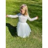 Šaty s krajkou a tylovou sukní BÍLÁ