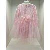 Šaty s krajkou a tylovou sukní BABY RŮŽOVÁ