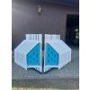 White VAPAA PVC-U jump obstacle with infill