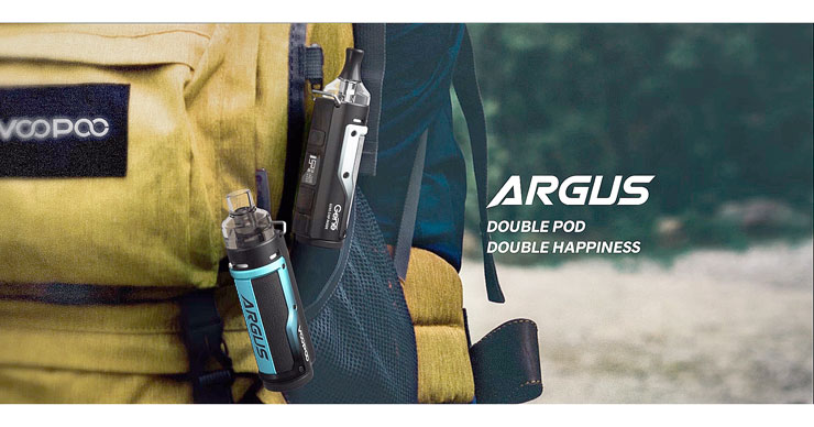 VooPoo Argus 40W pripnutý na ruksaku