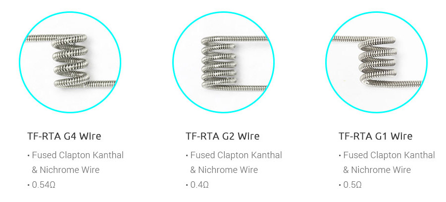 TF-TRA žeraviace špirálky typy predpripravených špirálok