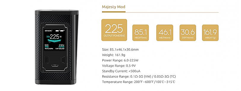 Pre Majesty mód si pripravte dve kvalitné batérie 18650 s dostatočne vysokým vybíjacím prúdom