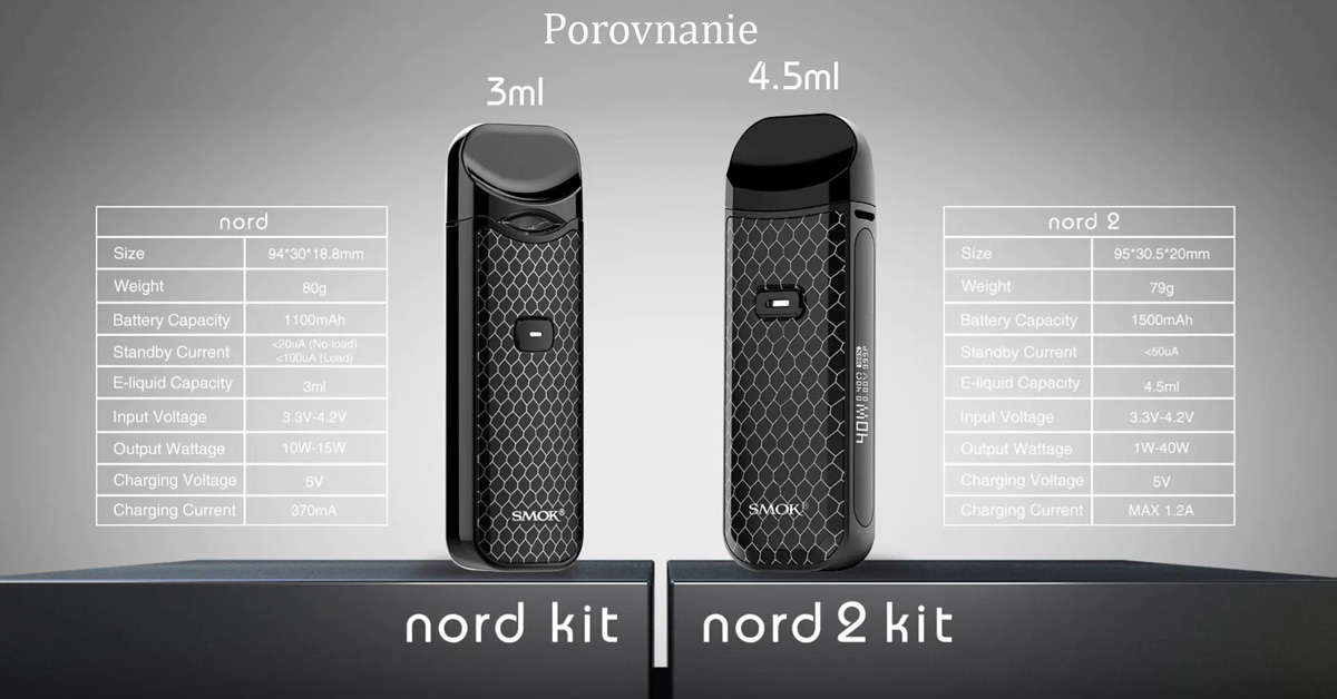 Smoktech NORD2 vs NORD compare