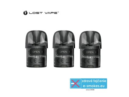 3 PACK Lost Vape E Plus cartridge 0,3 ohm 3ml