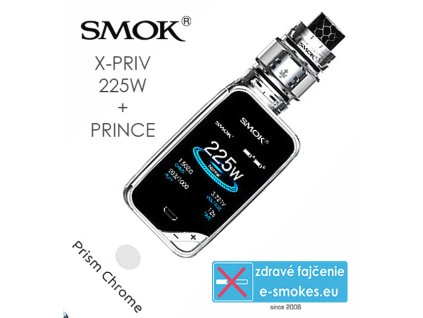 Smoktech full kit X-PRIV s TFV12 Prince - prism chrome  MOD grip