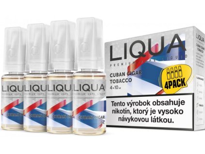 LIQUA Elements 4pack CUBAN CIGAR TOBACCO 4x10ml 3mg nikotínu  ekonomické balenie 4 fľaštičky