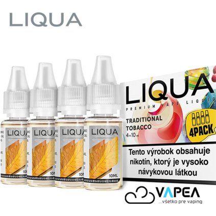 e liquid liqua traditional tobacco free base