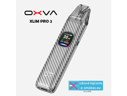 OXVA Xlim Pro 2 Pod Kit 1300 mAh Silver Carbon 1 ks