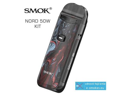 Smoktech NORD 50W 1 x 1800mAh - Black Red Marbling  elektronická cigareta