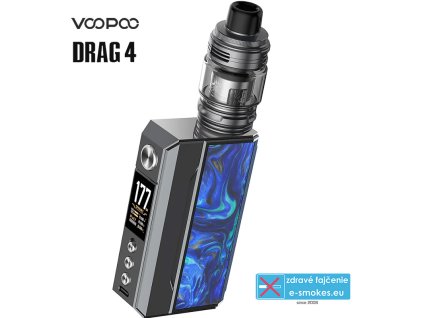 VOOPOO DRAG 4 177W Grip 5,5ml Full Kit Gun Metal Ocean Blue  MOD