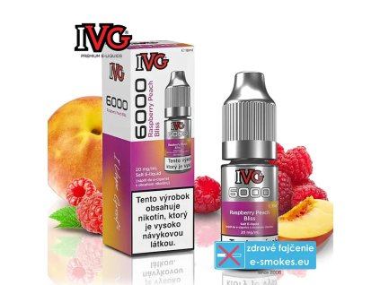 IVG 6000 Salt Raspberry Peach Bliss 10 ml 20 mg  e-liquid