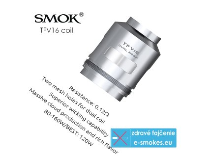 Smoktech žeraviaca hlava TFV16 Dual Mesh - 0,12ohm