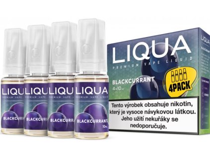 LIQUA Elements 4pack BLACKCURRANT 4x10ml 12mg nikotínu  ekonomické balenie 4 fľaštičky