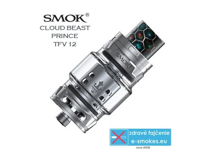 Smoktech TFV12 Prince clearomizér 8,0ml - strieborný